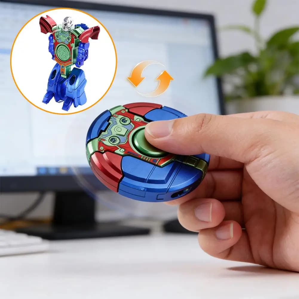 Giocattoli Creativi Mini Hand Spinner Antistress, Robot Trasformabile, Fidget Spinner per Adulti e Bambini, Giocattolo Sensoriale, Regalo