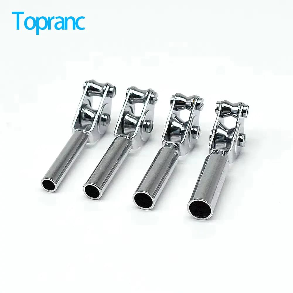 Topranc Rhodian Fishing Guide with Metal Tip Top Fishing Accessories 1 piece 5/6/7/8 # Stainless Steel Rod Guide