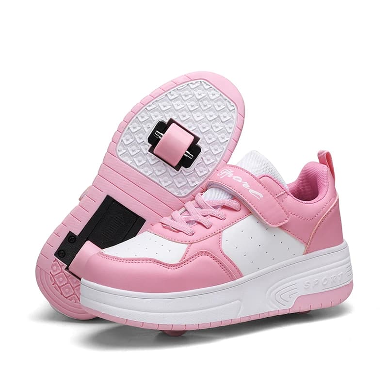 New Roller Skate Shoes for Kids Two Wheel Gifts for Kids Girls Sport Gymnastics Shoes Running Skateboard Casual wear-resistant