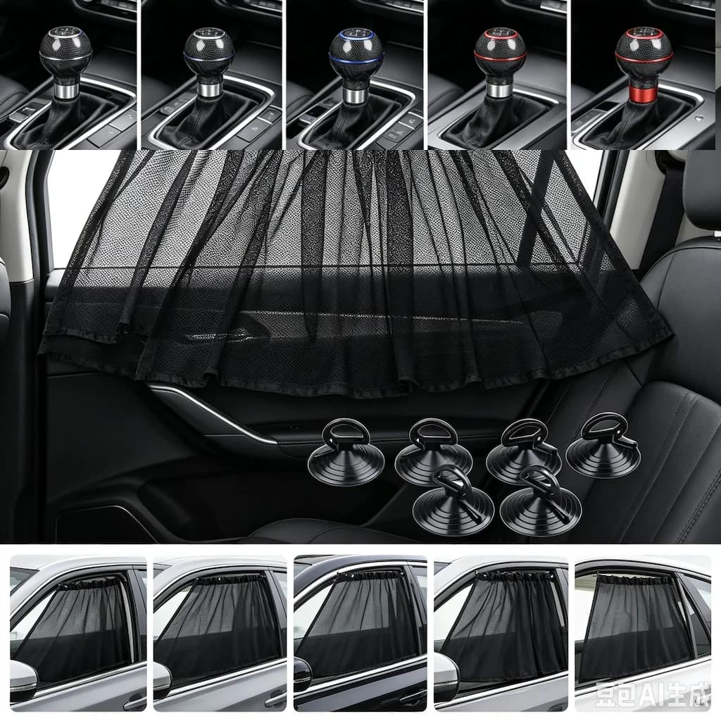 2 Pieces Car Window shade Curtain Car Side Window Sunshades Auto Rear Windshield Sun Block