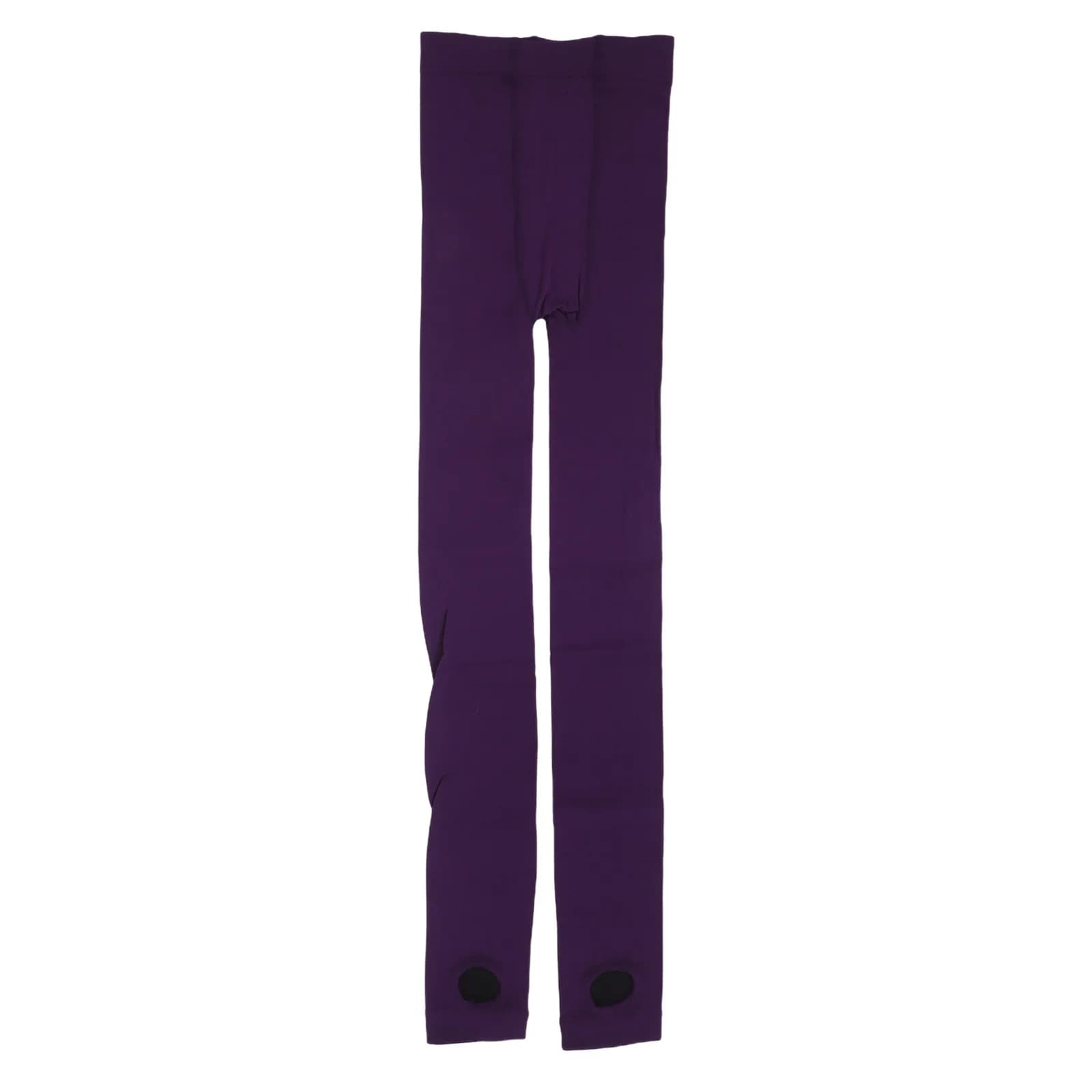 Lady Women Winter Warm calze collant Step on Leggings elastici (viola)