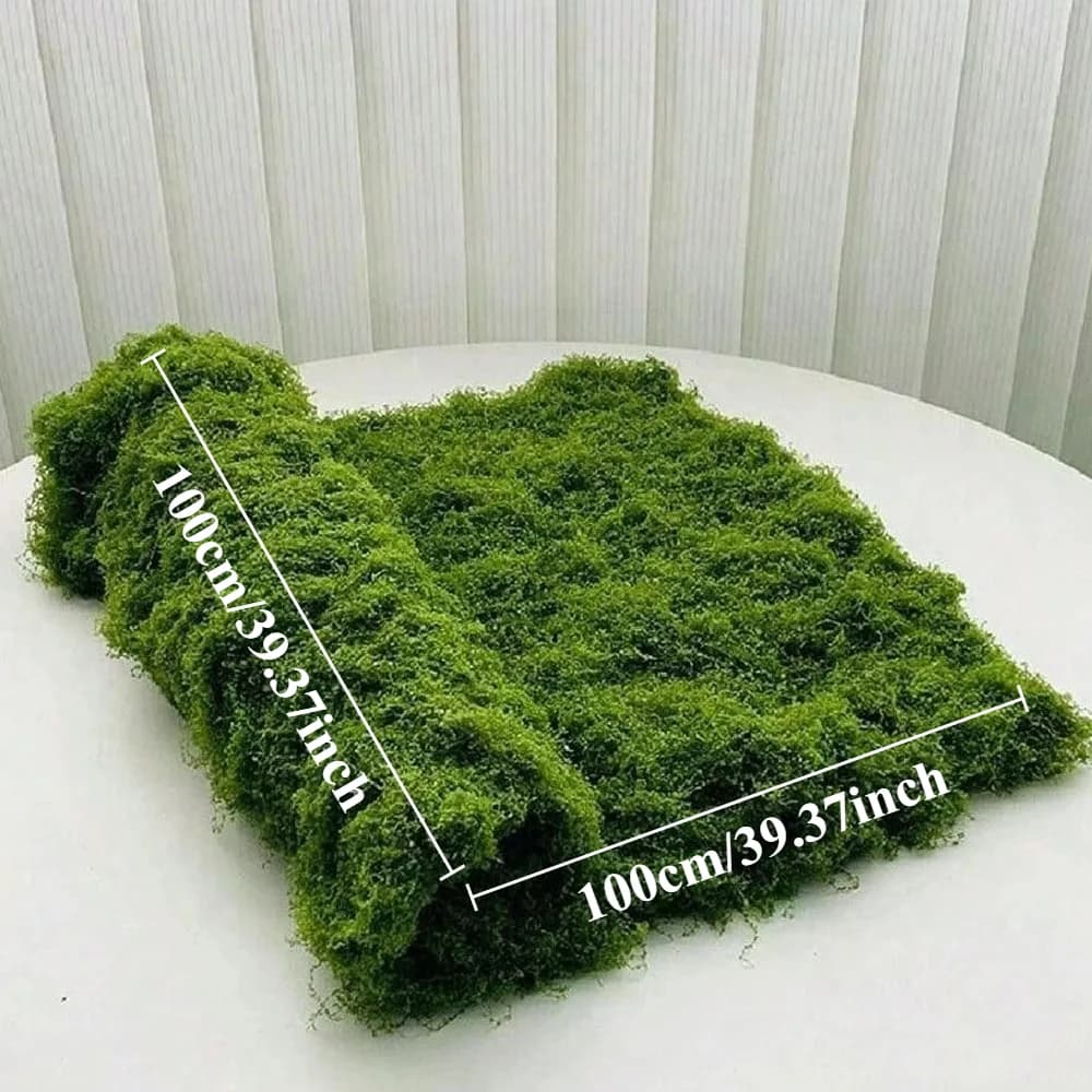 1*1m Artificial Moss Faux Preserved Moss Green Plants Home Room Garden Decor Landscape Fake Grass