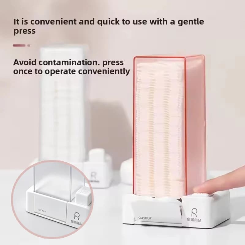 Organizer Automatico per Nail Art, Scatola Porta Cotone per Unghie, Decorazioni Floreali Bianche per Manicure