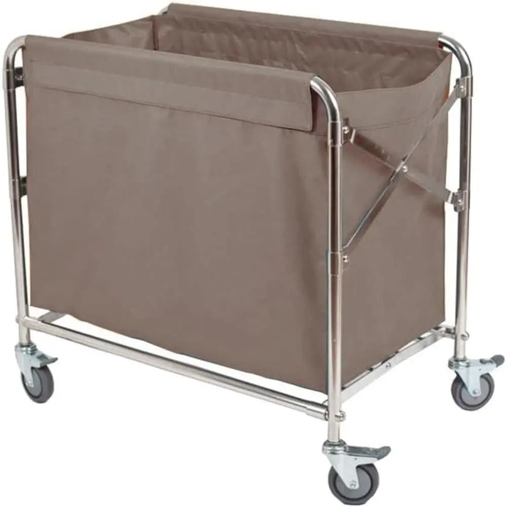 Carrello Portabiancheria Robusto con Sacchi in Tessuto Rimovibili, Giallo Zenzero, 87x51x78cm