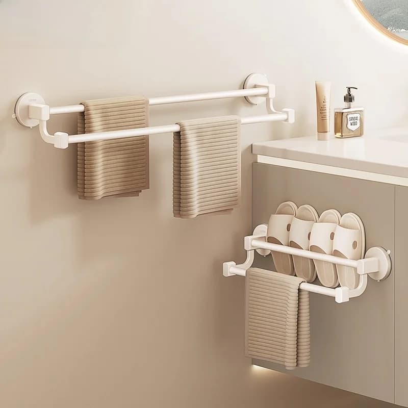 Portasciugamani Cobbe Batoom con installazione a ventosa, nessuna perforazione richiesta, per bagno e lavanderia