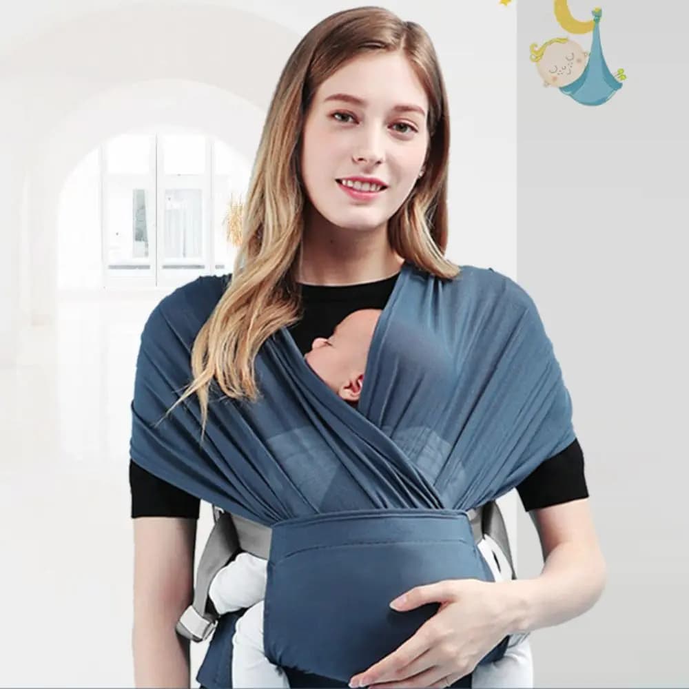 Zaino per marsupio per neonato ergonomico portatile, traspirante, elastico, con tracolla per neonato, regolabile, da strada