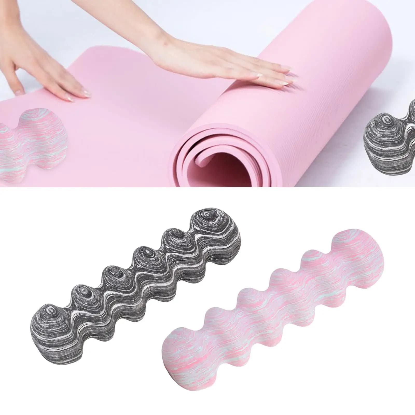 Body Stretching Foam Yoga Roller Deep Massage Tool Textured Column Pilates Exercise for Home Gym Muscle Recovery