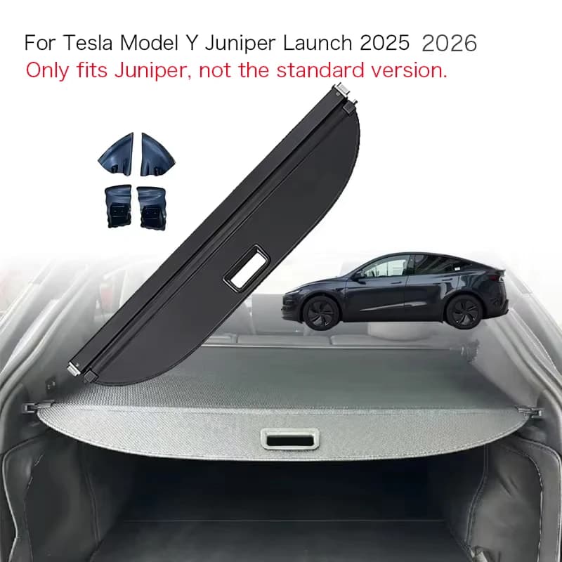 Auto Trunk Curtain Organizer Cover For TESLA Model Y Juniper Launch 2025-2026 Car Cargo Rear Rack Luggage Storage