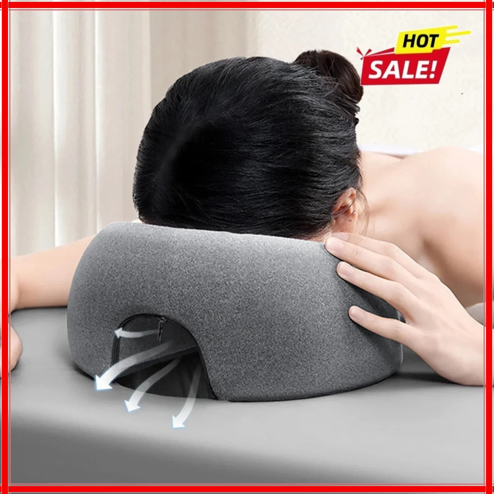 Face Down Pillow Desk Nap Pillow Prone Resting Comfort Memory Foam Ergonomics Home Massage Headrest for Beauty Salon