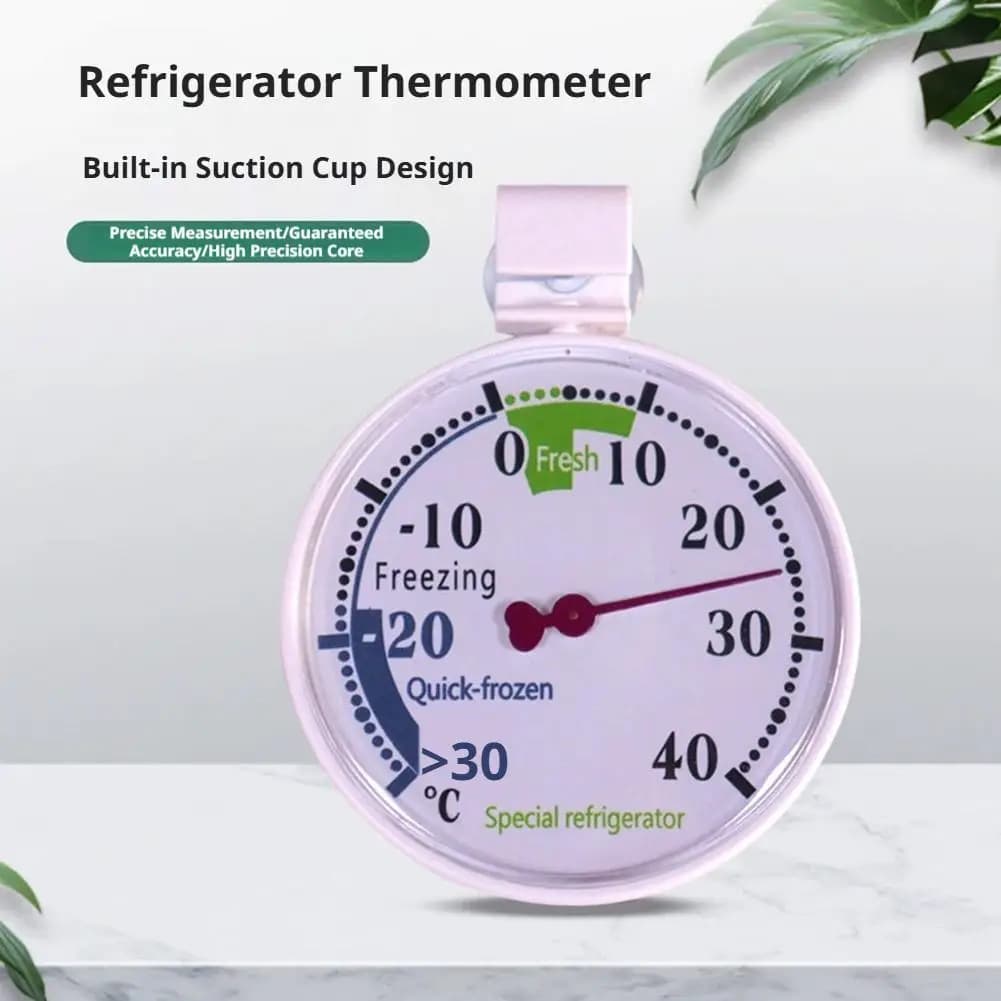 Refrigerator Thermometer -30-40 degree C Classic Fridge Thermometer Large Dial Thermometer for Freezer Refrigerator Cooler
