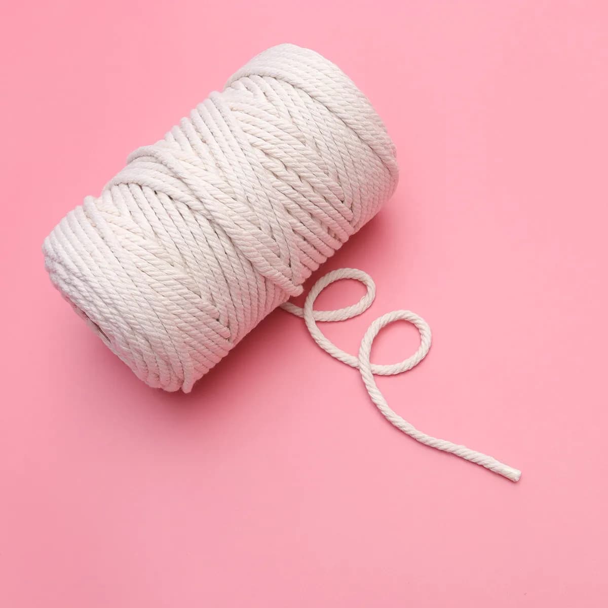 100M Cotton Rope Natural Unbleached Macrame Cord for Handmade Wall Hangers Curtains Bags DIY Craft Twisted String