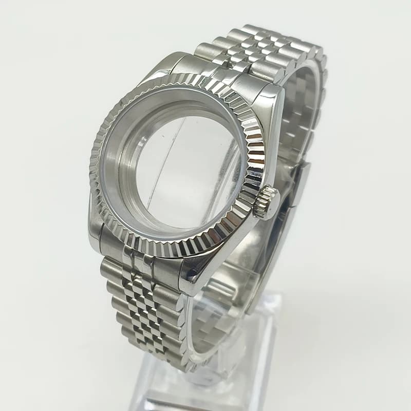 Mod 39mm SUB Watch Cases Sapphire Glass Case Fits NH35 NH36 4R35 4R36 Movement Transparent Back Cover Men Watch Repair Parts