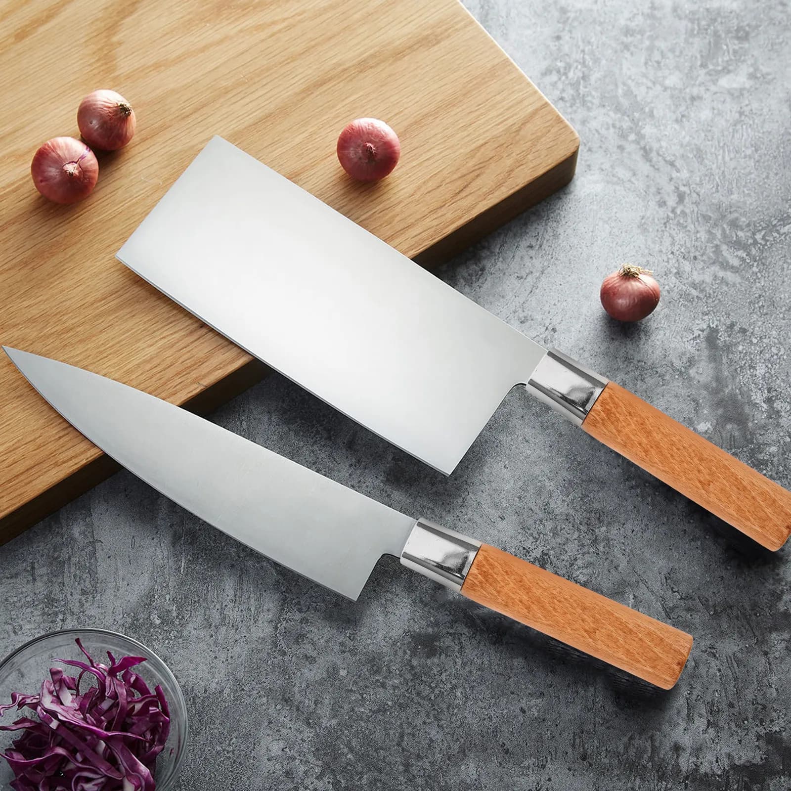 Manico in legno di ferro per coltelli, ricambio fai da te, impugnatura ergonomica per coltelli da cucina, per la creazione e la riparazione di coltelli, in legno di pere floreale