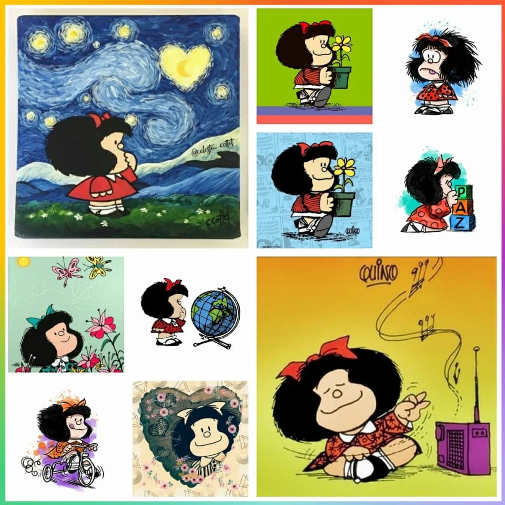 Mafalda Classic Cartoon Diamond Painting stampato artigianato punto croce 5D fai da te arte mosaico Wall Decor artigianato nuovo regalo 2024