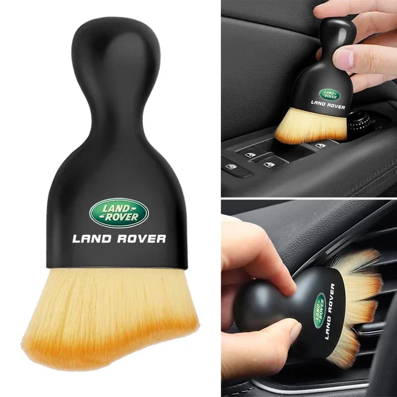 1/2 pezzi Spazzola per la pulizia dell'emblema dell'auto, strumento per la pulizia delle uscite dell'aria condizionata per Land Rover Discovery Range Rover Evoque Defender