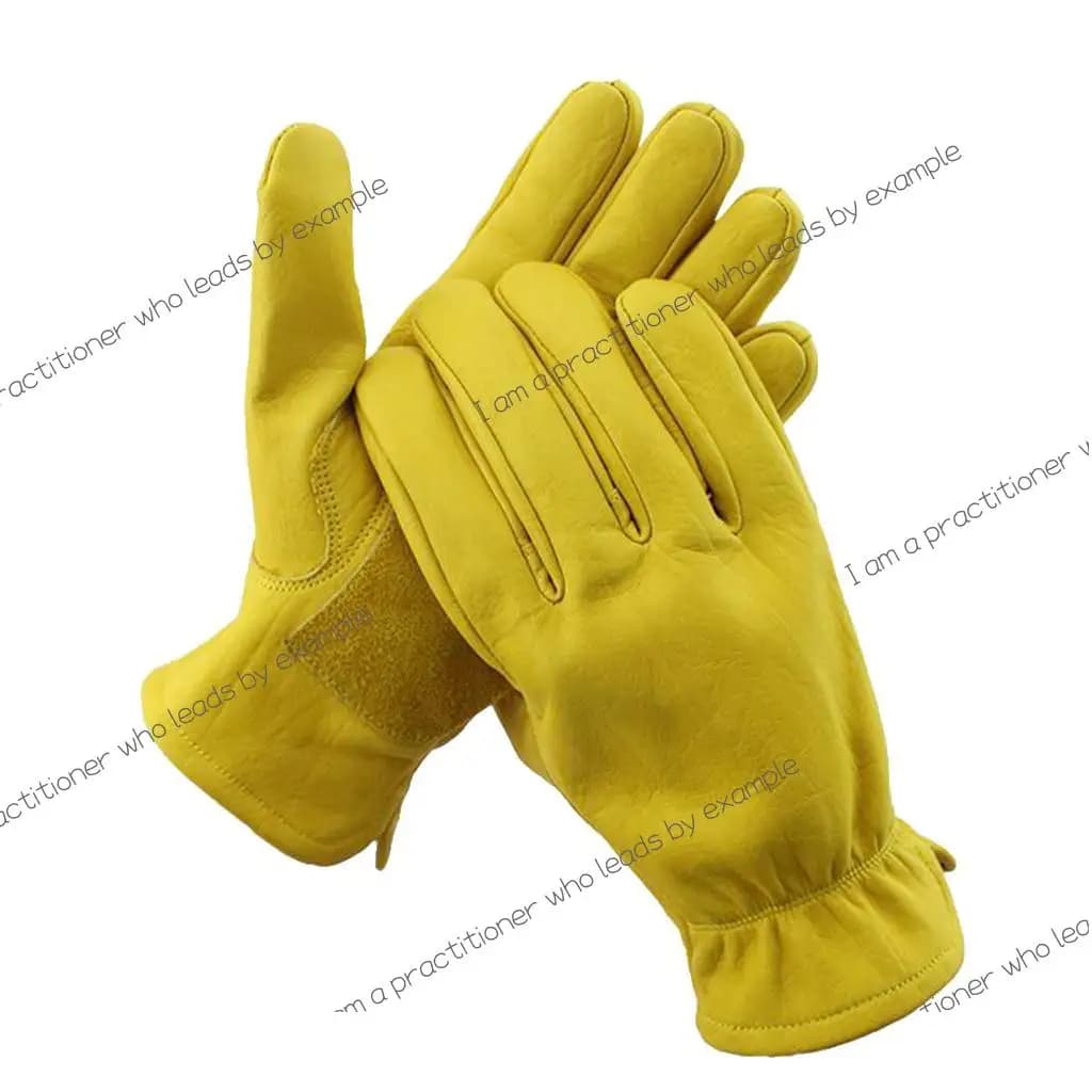 Guanti da motociclista da moto in pelle di vacchetta da uomo