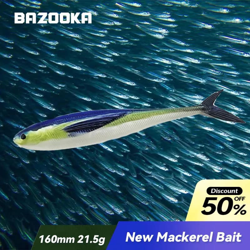 11.5g/21.5g Bazooka Richiamo di Pesca Swimbait Carpa Luccio Sgombro Esche Silicone Morbido Shad Wobblers JIG Verme Bass