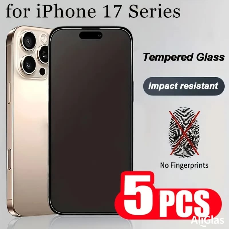 5 pezzi Privacy Pellicola protettiva in vetro temperato per iPhone 17 16 15 14 Pro Max Protezione schermo per iPhone 13 12 16e Air XR XS Vetro