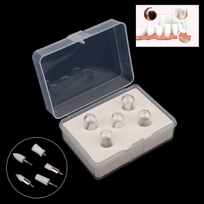 Set di 5 Pezzi Pulitore Dentale a Ultrasuoni, Irrigatore Orale, Rimozione di Tartaro, Macchie e Placca, Kit Sbiancante per Denti