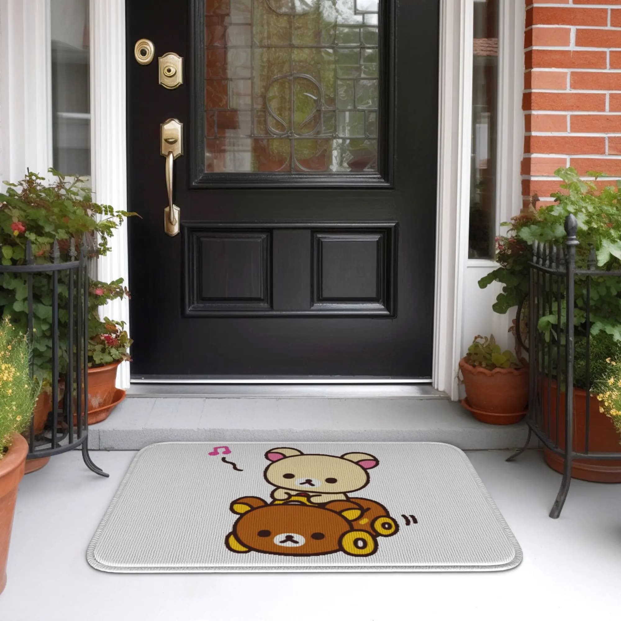 Simpatico tappetino per la cucina con orsetto Rilakkuma, tappetino per l'ingresso di casa, tappetino antiscivolo per il bagno