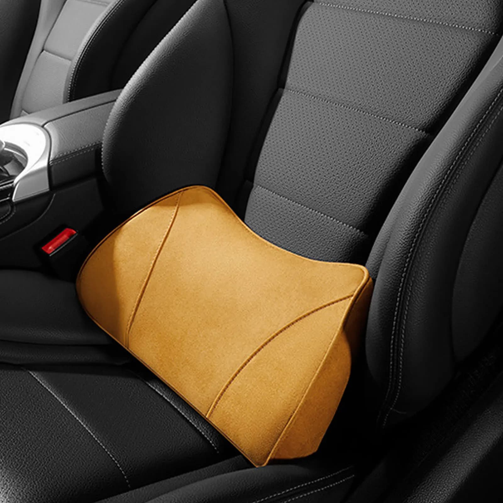 2-in-1 seggiolino auto Booster Driver universale Memory Foam cuscino lombare altezza sedile in pelle scamosciata cuscino inclinato auto