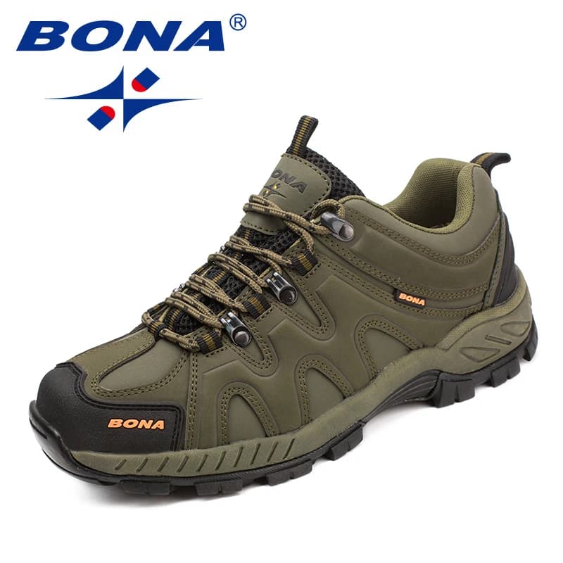 BONA Nuovo arrivo Scarpe da trekking da uomo in stile classico Scarpe sportive da uomo stringate Scarpe da ginnastica da trekking da jogging all'aperto