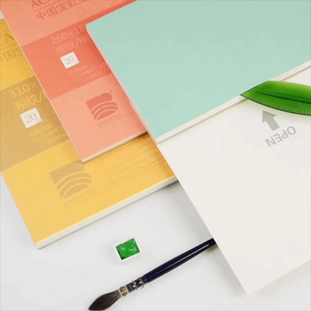 New 20 Sheets Watercolor Paper Block 32K 16K 8K 100% Cotton Watercolor Sketchbook 300g Art Paper Water Color Drawing Paper