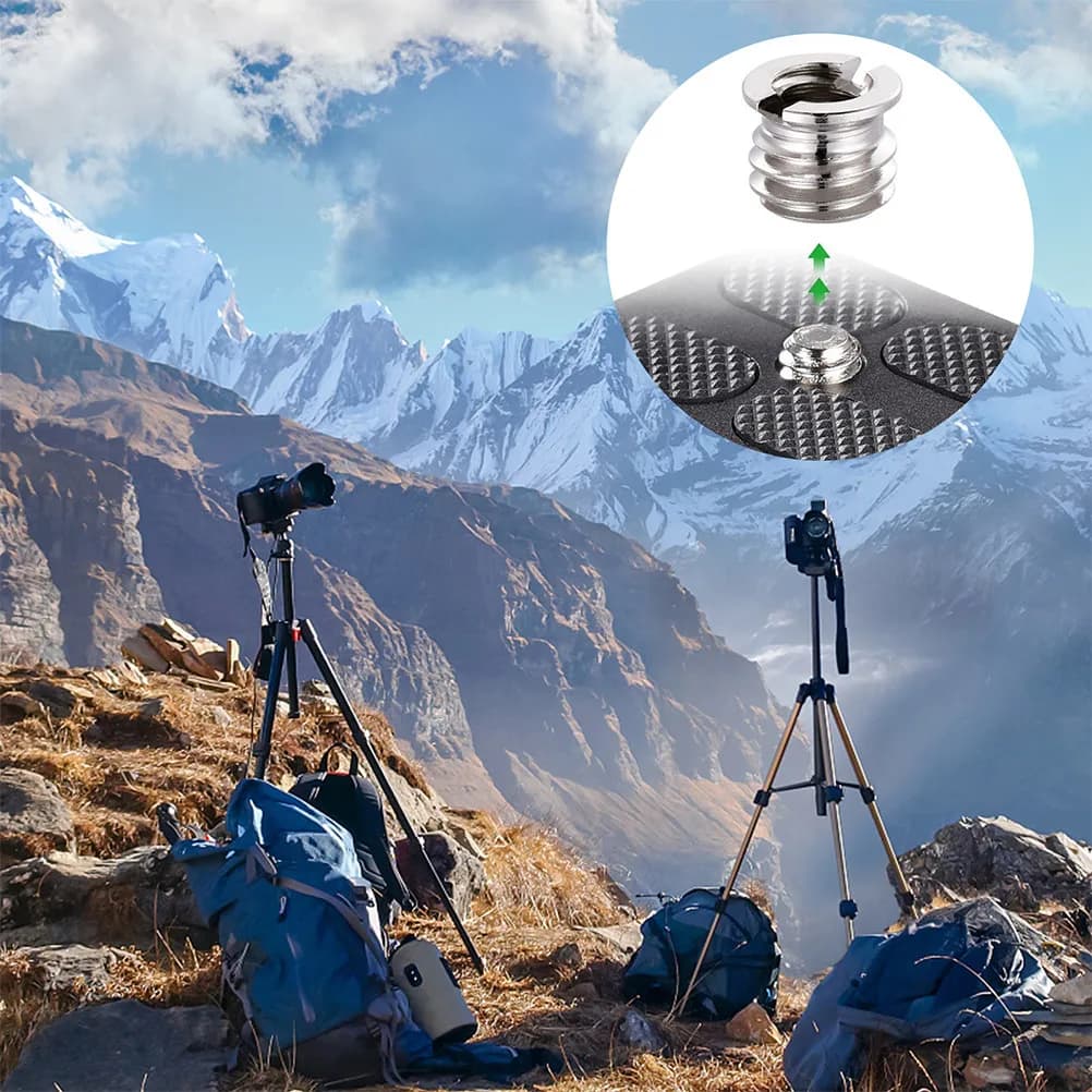 Adattatore per supporto microfono da 20 pezzi, in alluminio, da 1/4 femmina a 3/8 maschio, per accessori per microfono, treppiede e fotocamera