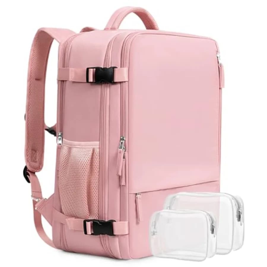 Zaino da viaggio Beraliy per donna, borsa per oggetti personali, bagaglio a mano approvato dalla compagnia aerea, zaino per laptop da 17 pollici, zaino impermeabile