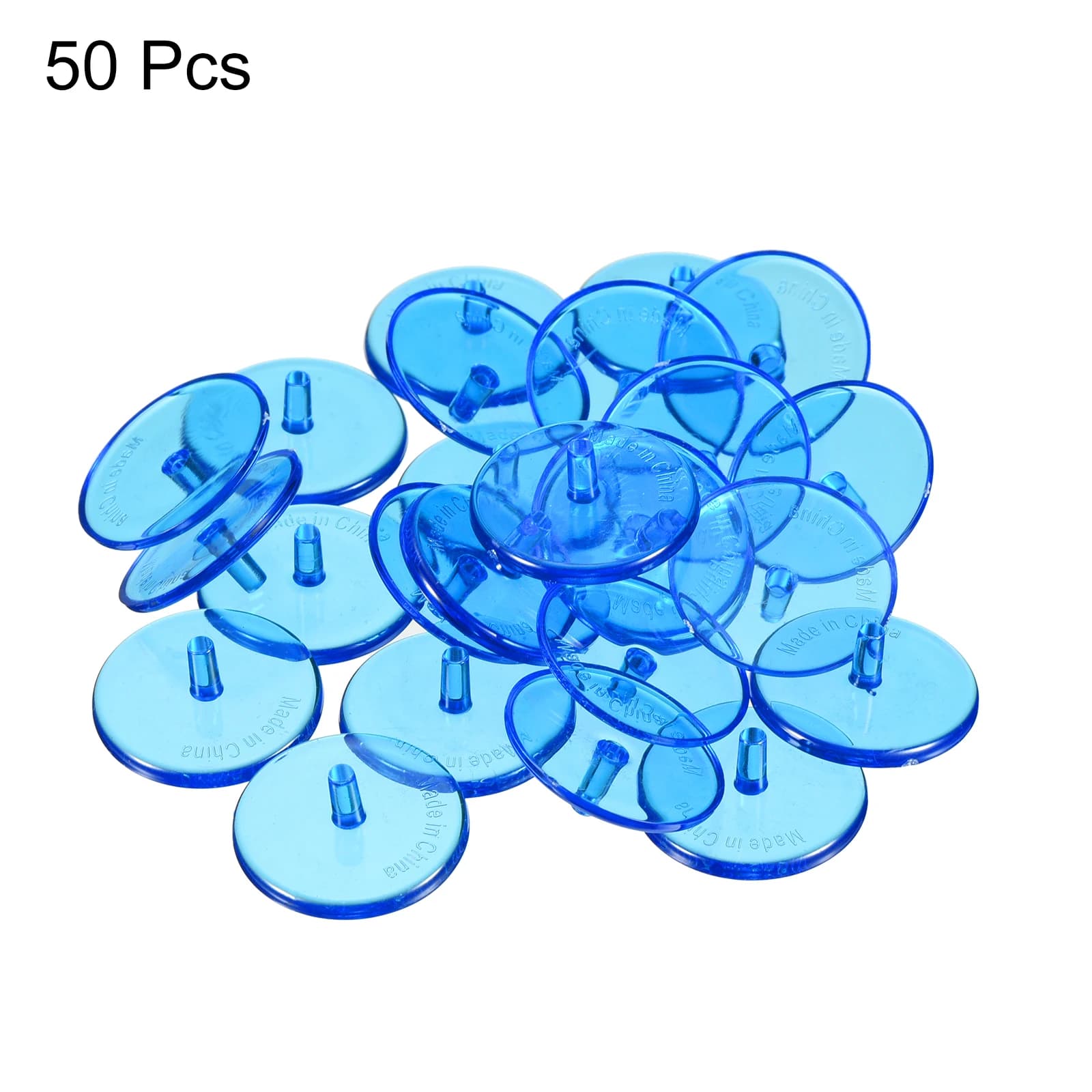Pennarello per palline da golf, confezione da 50 posizionamento piatto trasparente rotondo da 24 mm, strumento per marcatura, accessorio sportivo da golf, blu verde
