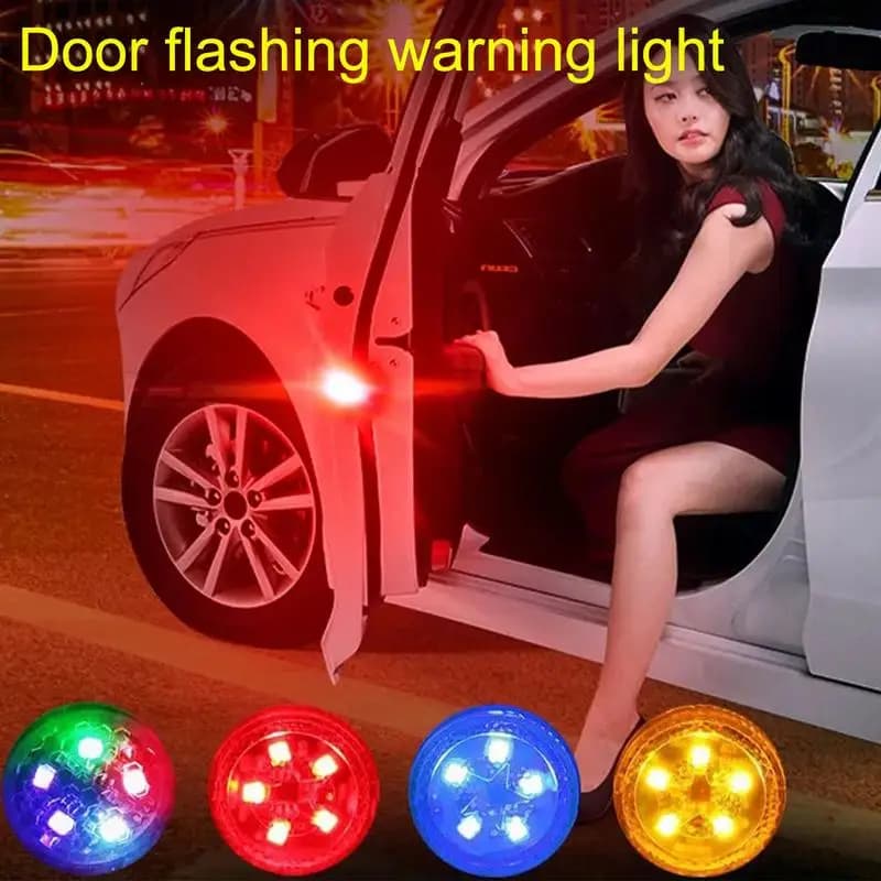 1 pz. Luce LED di avvertimento per portiera auto, wireless, di sicurezza, anticollisione, 5 LED, sensore magnetico, luce stroboscopica lampeggiante, segnalazione di allarme
