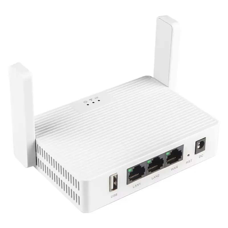 Router Wi-Fi AED7-1200Mbps Dual Band 2.4G/5Ghz Gigabit LAN Wireless con Supporto VPN, 2 Antenne, Segnale Potente, Spina EU