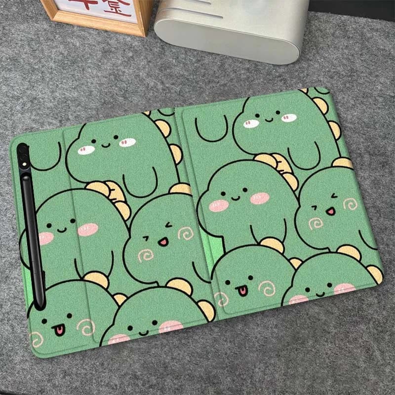 Custodia per tablet con simpatico dinosauro dei cartoni animati per Samsung Galaxy Tab S6 S8 S9 S10 Lite FE 10.4 11 pollici 2022 2024