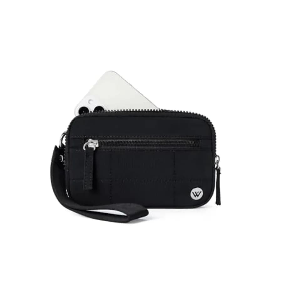 WESTBRONCO Portafogli da Polso per Donne con Blocco RFID, Portafoglio in Nylon Trapuntato per Telefono, Porta Carte per Viaggi e Uso Quotidiano