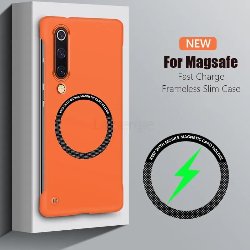 Magnetico senza cornice per custodia sottile Magsafe per Xiaomi Mi 9 Mi 10 Pro Ultra Mi9 Mi10 Pro Cover posteriore rigida con ricarica Wireless