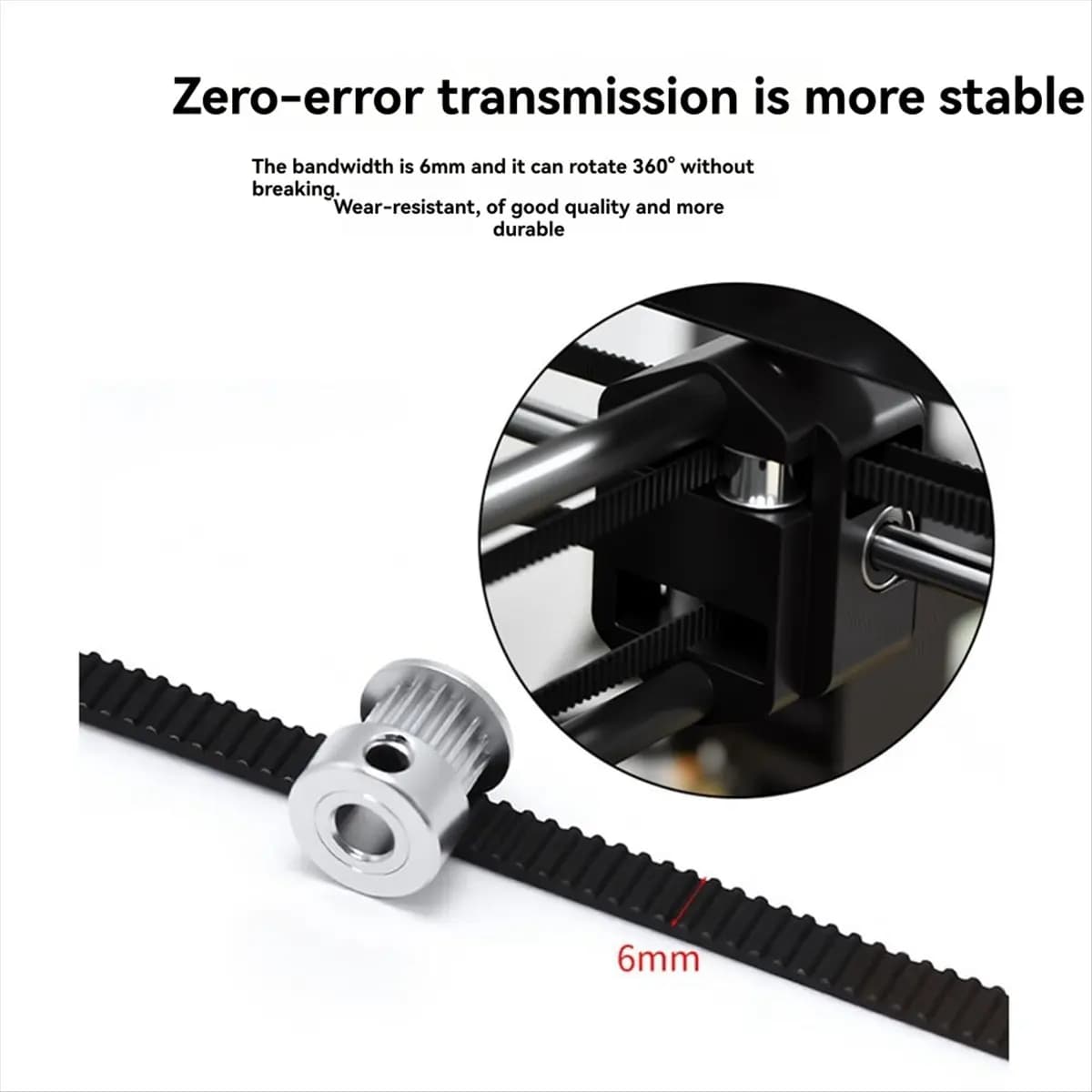 Per X1/P1 X-YZ- Kit cinghia sincrona Anello in gomma 2GT Cinghia dentata Accessori per stampante 3D