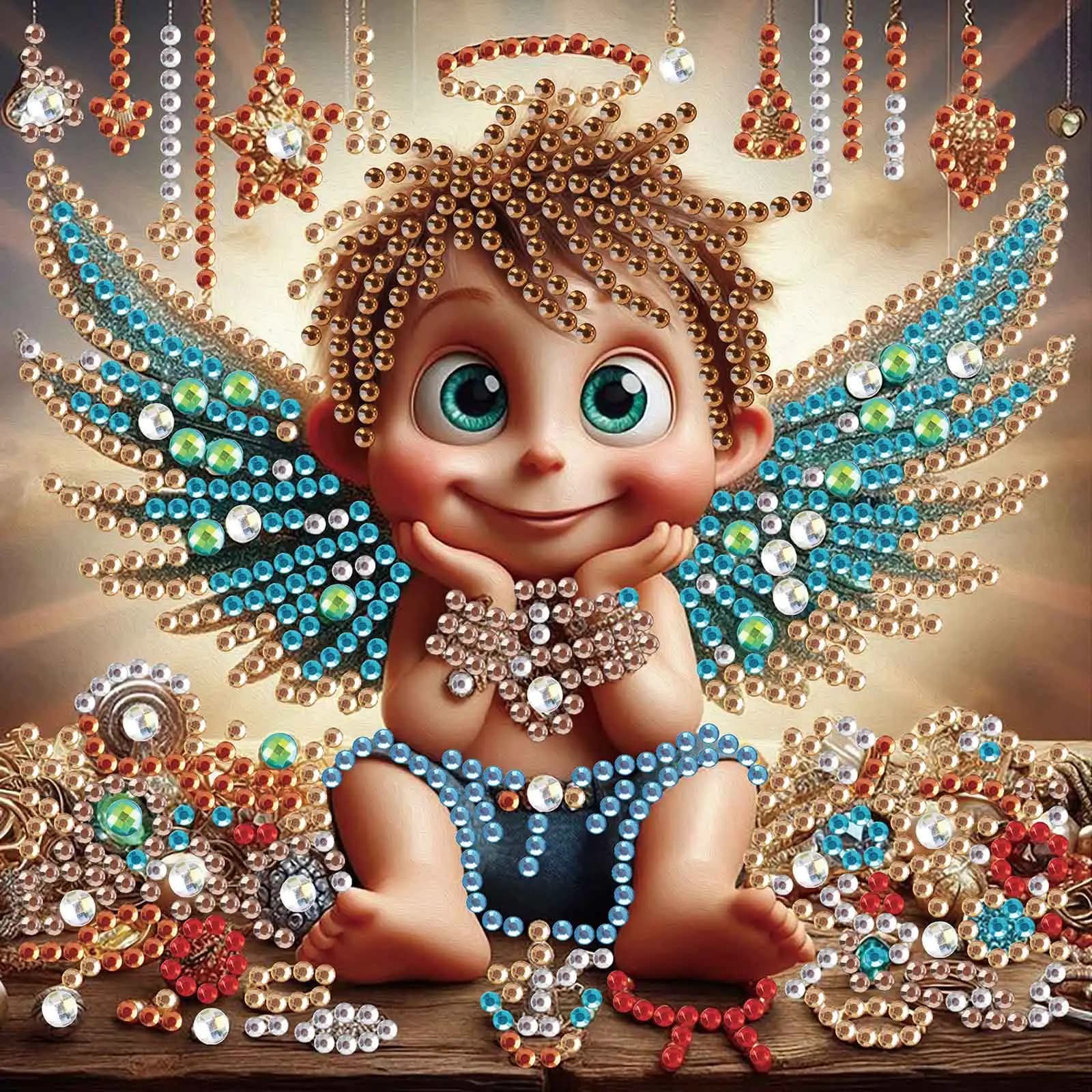 Angel Special Shape Diamond Art Painting Kit for Adult Beginner,Crystal Diamond Special Shape Kit for Home Wall Decoration Gift