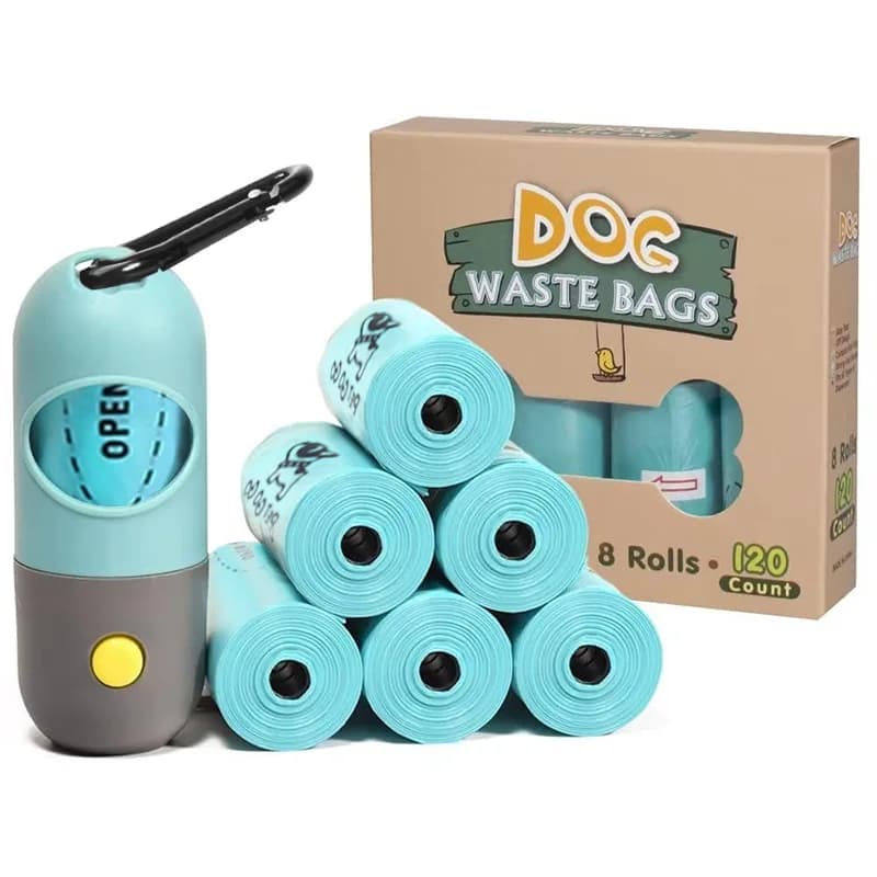 Degradable Eco‑Friendly Pet Poop Bags Portable Dog Waste Cat Litter Garbage Bags Leak‑Proof Pick‑up Bags for Dog Cat Walking Use