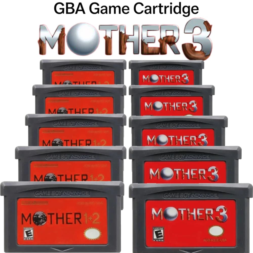 4 Styles Mother English GBA Series Game Cartridge 32-Bit Video Game Console Card Mother 1 2 3 Gray Shell for GBA NDS