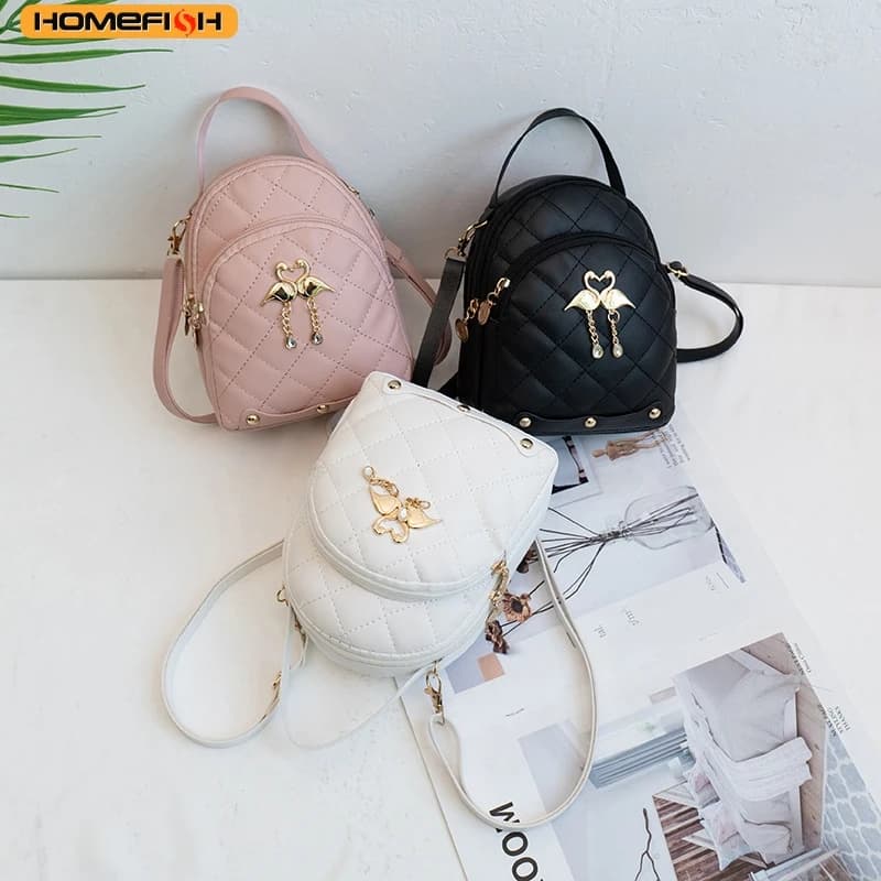 HOMEFISH Women's Backpack, New Fashion Style, Casual Women's Bag, Mini Trendy Backpack for Phone