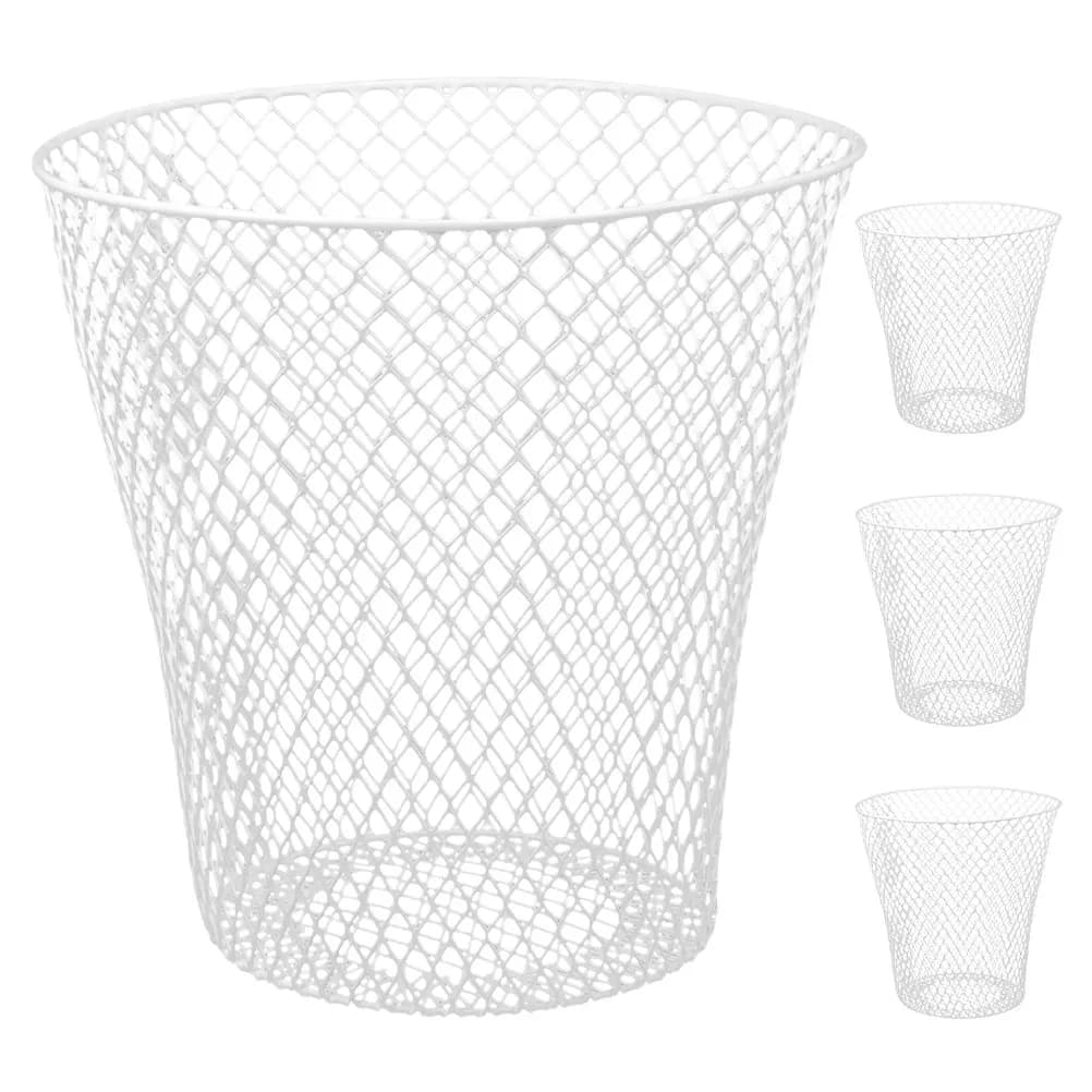 4Pcs Sturdy Iron Wire Basket Heavy Duty Waste Basket Multi Function Plant Cover Garden Cloche Fruit Protection Network Large