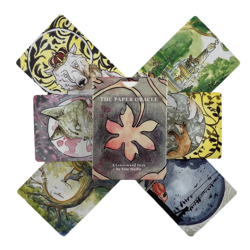 Mazzo di Carte Oracolo Lenormand 9*6cm, 36 Carte per Gioco