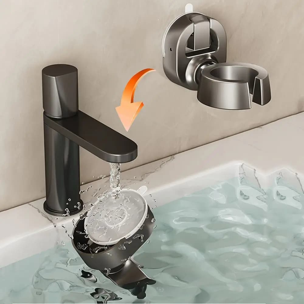 Support for Suction cup, Robust and Removable Hair Dryer, No Drilling, Waterproof, for Hair Dryer and Plate