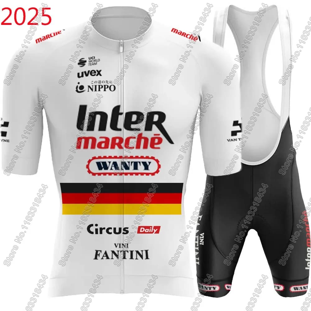 Vuoi ciclismo 2025 Germania Jersey Georg Zimmermann Francia Tour Abbigliamento Bici da strada Camicie Completo Pantaloncini con bretelle da bicicletta Abbigliamento MTB
