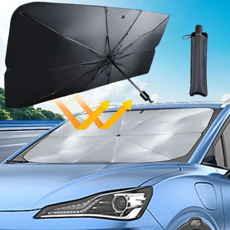 Parasole Universale per Auto, Ombrello Pieghevole per Parabrezza Anteriore, Protezione UV per Finestrini Auto