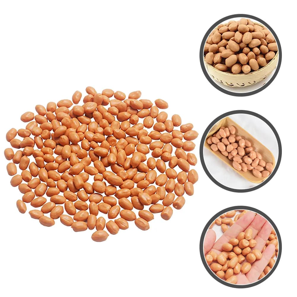 1 Bag Artificial Peanut Kernels Lifelike Fake Dried Fruit Models For Photography Prop Shop Display Scene Adornment Educational