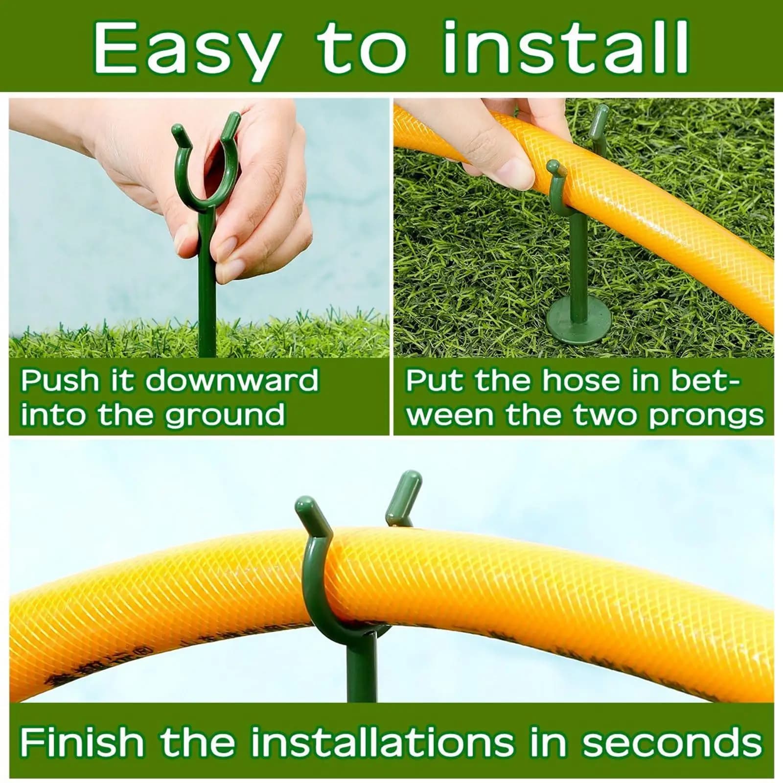 Supporto per Tubo da Giardino in Plastica Resistente, Kit Accessori per Supporto e Protezione del Tubo da Giardino