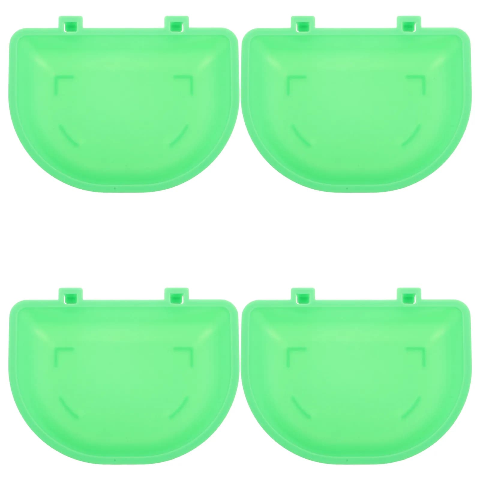 4Pcs Pet Cage Food Water Bowls Plastic Crate Hanging Removable Dog Cat Travel Bowl Holder Kennel Cage Feeder Bowls