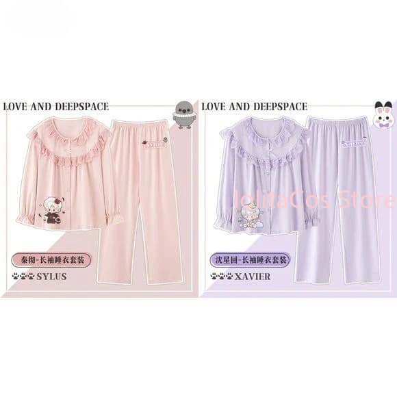 Love and Deepspace Zayne Sylus Caleb Xavier Rafayel Kawaii Long Sleeve Pajamas Spring Autumn Homewear Cosplay Clothes Gift