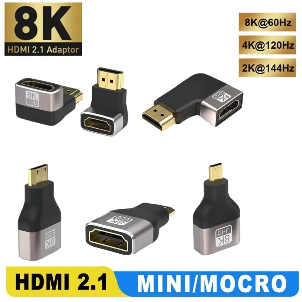 Extender adattatore compatibile HDMI 8K @ 60Hz compatibile 4K @ 120Hz 2K @ 144Hz HDR 48Gbps Video per adattatore TV portatile PS5
